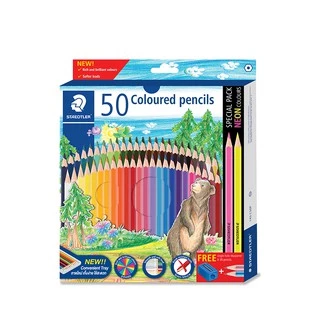 สีไม้ Staedtler รุ่น 143 ลายหมี 50 สี แท่งยาว