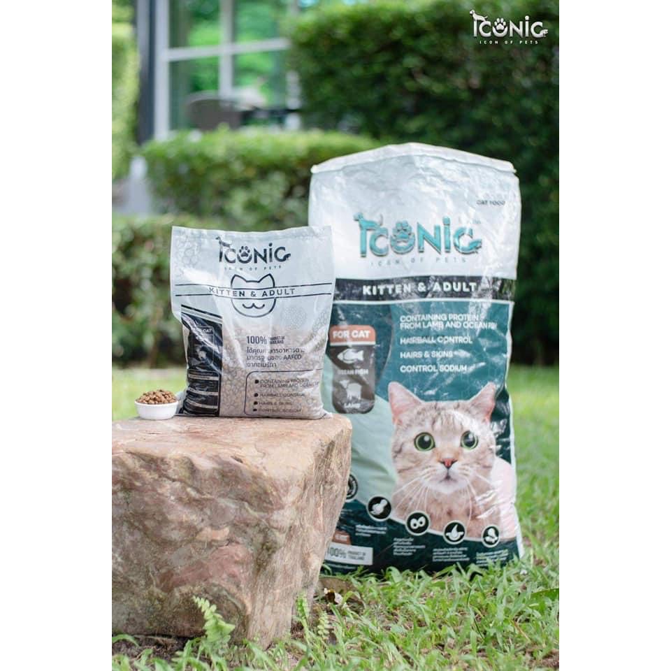 ไอโคนิค อาหารแมวเกรดพรีเมี่ยม iconic ขนาด15กิโล อาหารชนิดเม็ด 3สูตร