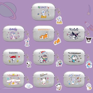 เคสโทรศัพท์มือถือแบบนิ่ม TPU ใส ลายการ์ตูนนักบินอวกาศ กุโลมิ สติตช์ พร้อมจี้ สําหรับ Sony LinkBuds S
