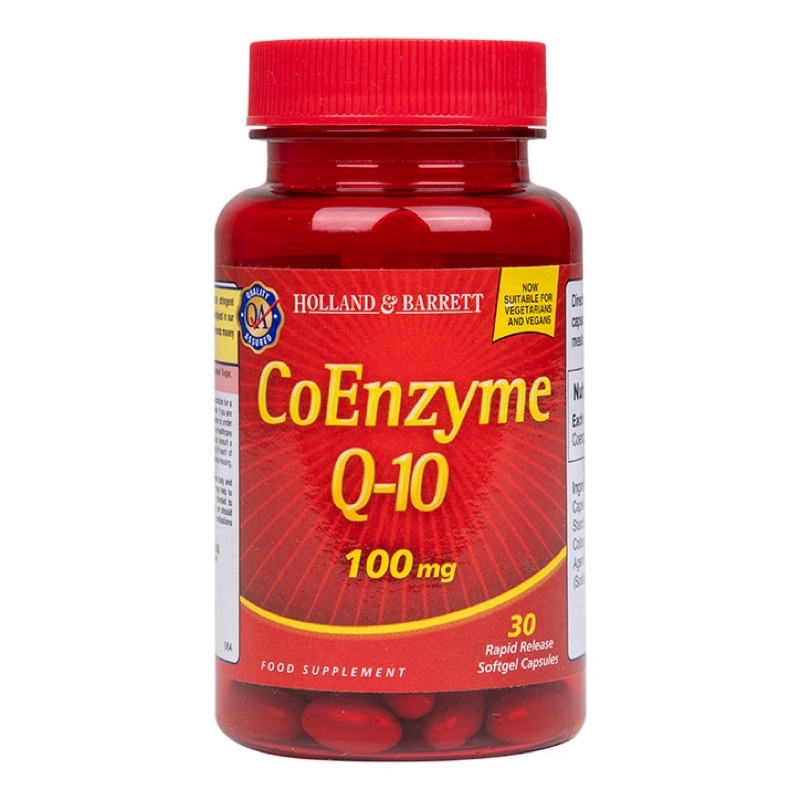 💙แท้💯% นำเข้าจากอังกฤษ🇬🇧 CoEnzyme Q-10 โดย Holland &amp; Barrett 🌟 100 mg -30 soft gel capsules⚡️