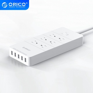 ORICO รางปลั๊กไฟ ปลั๊ก US ซ็อกเก็ตอิเล็กทรอนิกส์ 6AC เต้ารับ 5 พอร์ต USB ซ็อกเก็ตขยาย สำหรับบ้าน ออฟฟิศ (HPC-4A5U)