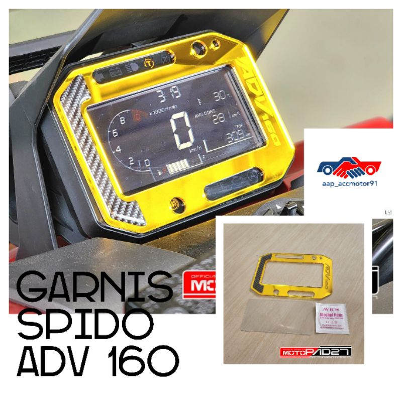 Garnis เครื่องวัดความเร็วแมงมุม ป้องกันรอยขีดข่วน ADV 160 MOTOPAD27