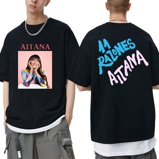 [S-5XL] เสื้อยืดแขนสั้น ผ้าฝ้ายแท้ พิมพ์ลายกราฟฟิคนักร้อง Aitana Ocana สองด้าน สไตล์ฮิปฮอป แฟชั่นสําหรับผู้ชาย และผู้หญิ