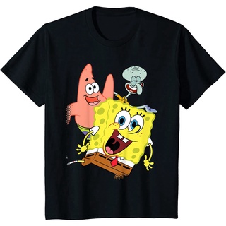 Tee ชุดเซ็ต 2 ชิ้น ลายน่ารัก เสื้อยืด พิมพ์ลาย Spongebob SquarePants Patrick Squidward Spongebob