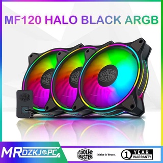 พัดลมระบายความร้อน MF120 Halo ARGB 120 มม. สีดํา 3in1 ประสิทธิภาพแสงหลายชั้น เสียงรบกวนต่ํา