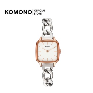 KOMONO Watch Kate Revolt Rose Gold Silver Mix นาฬิกาผู้หญิง หน้าเหลี่ยม สายโลหะ ทูโทน