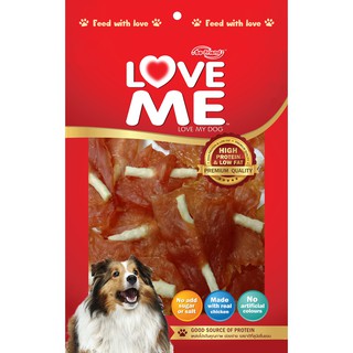 LOVEME ขนมสุนัข ครั้นชี่นิ่มสั้นเสียบสันในนิ่ม ขนาด270/250/125กรัม