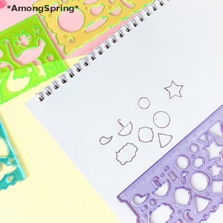 Amongspring ไม้บรรทัดวาดรูป ฉากธรรมชาติ แนวตลก 1 ชุด มี 4 ชิ้น