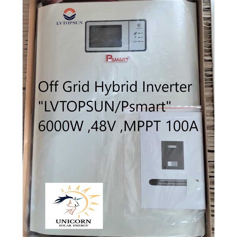 6.0 kW Off-Grid Hybrid Inverter "PSmart" LVTOPSUN 6.0 kW 48V MPPT 100A ของแท้ ประกัน 1ปี