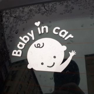 BABY IN CAR เด็ก สติ๊กเกอร์ รูปเด็ก