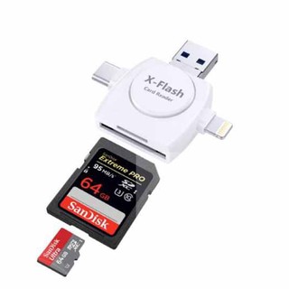 iDragon (2) 5 in1 OTG Card Reader อะแดปเตอร์การ์ดรีดเดอร์ Micro USB Type-C การ์ดรีดเดอร์