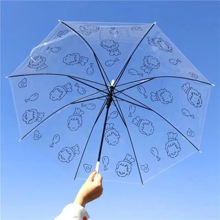 ร่มกันแดดกันฝนร่มแฟชั่นญี่ปุ่นมีแบบสีใสและแบบสีขุ่นมี2แบบ-T502
