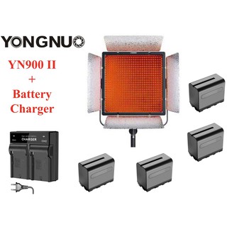 YONGNUO YN900 II Pro LED Video Light 5500K + 4xBatteries + Dual Charger