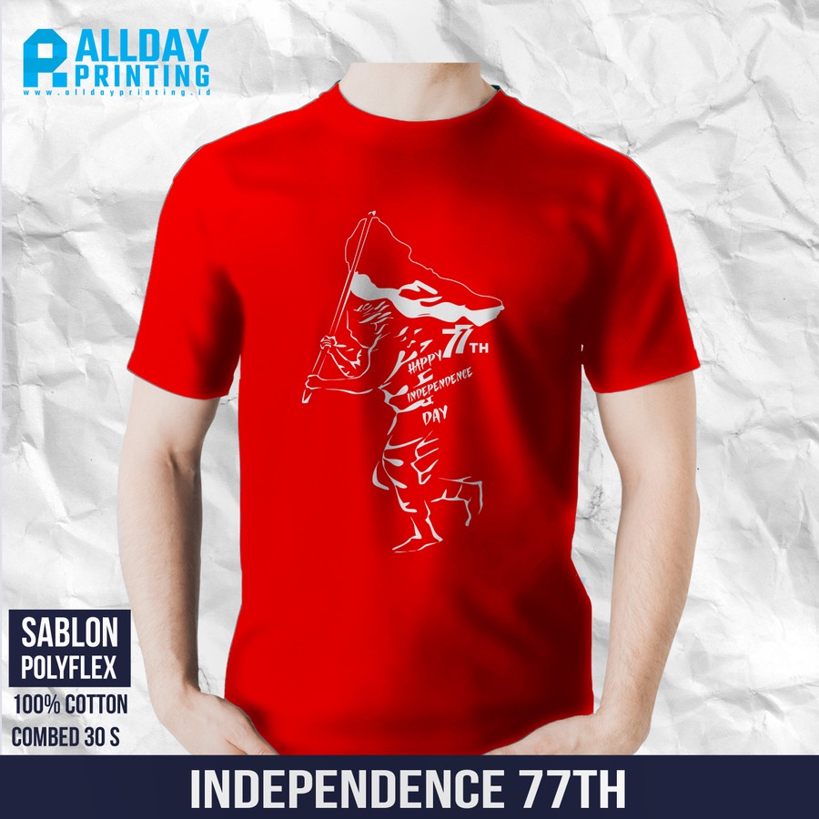 เสื้อยืดวันประกาศอิสรภาพอินโดนีเซีย 77th | Infrontdance 77TH | 1945 | 17 สิงหาคม