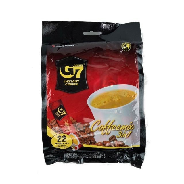 G7 Coffeemix 3in1 จีเซเว่น คอฟฟี่มิกซ์ ขนาด 16กรัม แพ็คละ22ซอง กาแฟปรุงสำเร็จ ชนิดผง