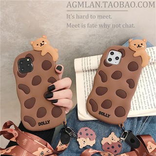 Redmi Note8 Pro Note7 K20 Xiaomi Mi 11 9T 9 8 8lite 8Pro 10 lite Note10+ Note10 10+ A1 A2 Poco F2Pro เคสมือถือ Soft TPU Case เคสโทรศัพท์ Cartoon Cookie Bear