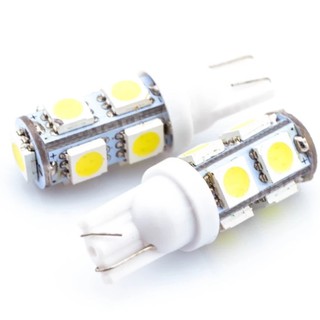 LED ไฟหรี่ SMD 9 ดวง T10 1 คู่ ( สีขาว )  #115