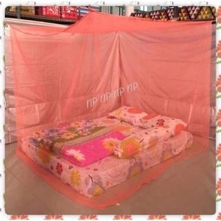 มุ้งสีล้วน กันยุง100% ขายดี ตรงปก ขนาด4,6,7.5,8,9และ10ฟุต