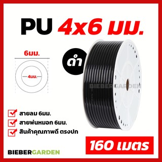 สายลม PU 6x4mm ท่อลม สายพ่นหมอก 1ม้วน ข้อต่อพ่นหมอก ชุดพ่นหมอก Pneumatic Pipe Air Hose Tube PU Polyurethane 6mm