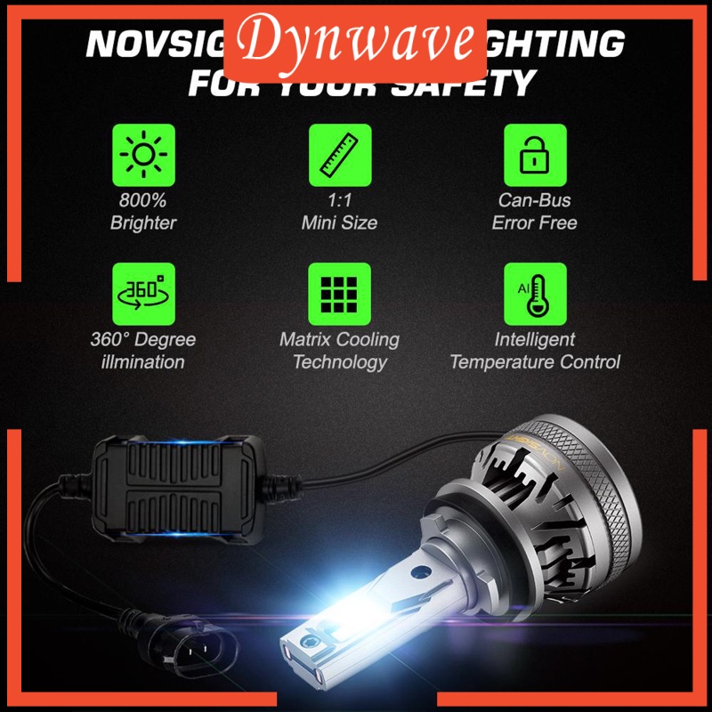 [DYNWAVE]LED Headlight Kit Bulbs 6500K 60W 22000LM Hi-Lo Lamp White ...