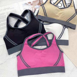 ชุดชั้นใน เสื้อใน Sport Bra Anny แบบสวมใส่ ไร้โครง เนื้อผ้านุ่ม มีความยืดหยุ่นสูง กระชับ ใส่สบาย @K16