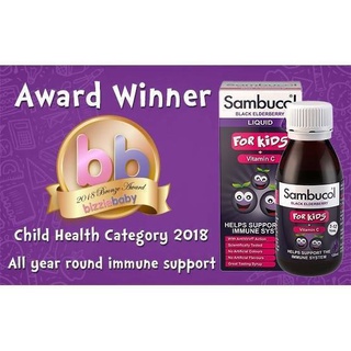 Sambucol Black Elderberry Liquid for Kids ผสม Vitamin C 120 ml.