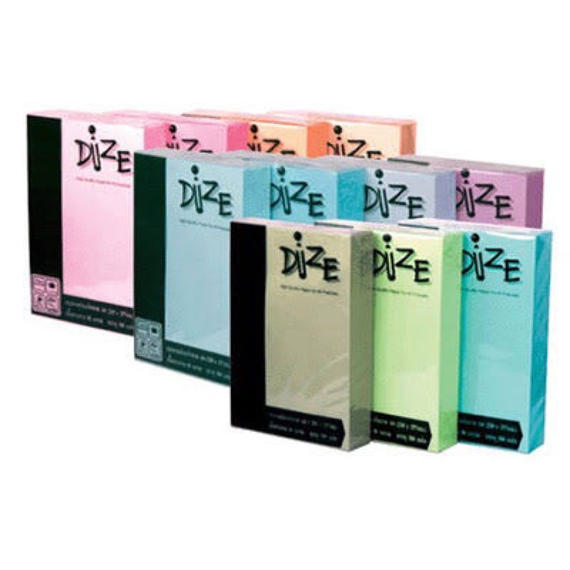 ไดซ์ Dize กระดาษถ่ายเอกสาร A4 สี 80 แกรม มี 9 สี ถ่ายเอกสารได้ ปริ้นท์