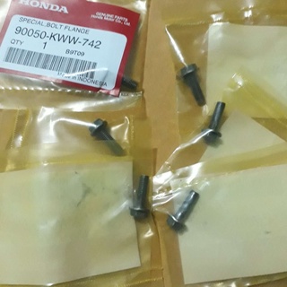 90500-KWW-742โบ้ลท์หน้าแปลนแท้(5×16มม)ยึดแผ่นกดคลัทช์ดรีมsuper cub,เวฟ110iรุ่นสตาร์ทมือ,1ชุด6ตัว อะไหล่แท้ศูนย์HONDA