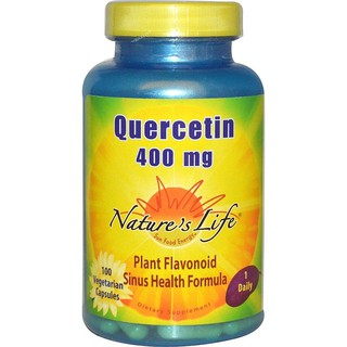 Quercetin 400 mg 100 Veggie Caps, อเมริกา เควอซิติน, Natures Life