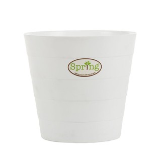 กระถางพลาสติก SPRING SP-03 สีขาว  SPRING SP-03 26X26X25CM M PLASTIC POT