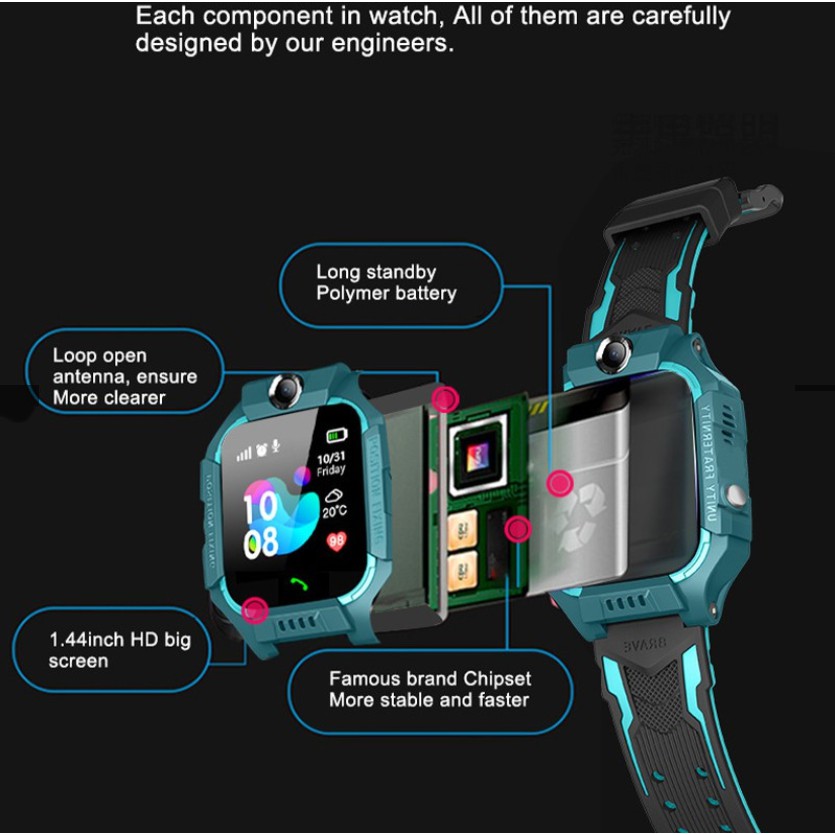 Z6 Kids Smart Watch imoo GPS Tracker Camera SOS Call 360 Kids Watch ...