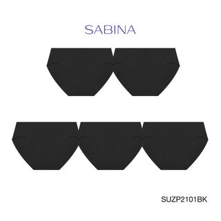 Sabina กางเกงชั้นใน (Set 5 ชิ้น) (ทรง Bikini) รุ่น Panty Zone รหัส SUZP2101BK สีดำ