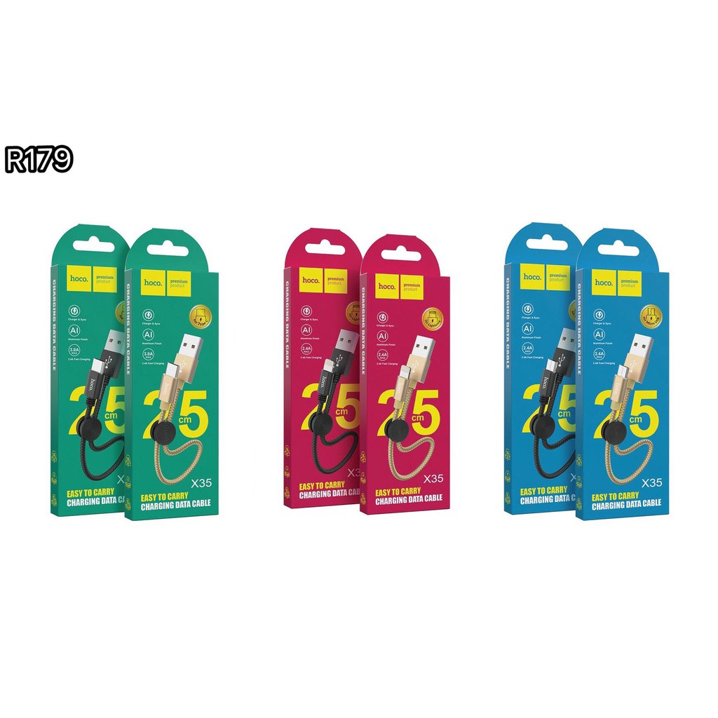 สายชาร์จ Hoco Easy To Carry Charging Data Cable 3.0Aรุ่น X35 (R179)