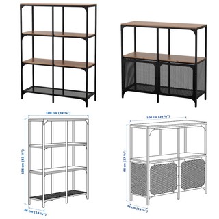 ชั้นวางของ รุ่น FJÄLLBOสีดำ คุณภาพดีทนทานแบรนด์ IKEA แท้💯%