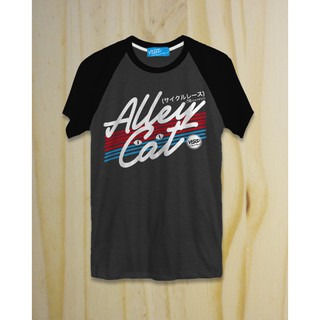 เสื้อยืด Alley Cat สีเทาเข้ม แขนดำ แบรนด์ VERz