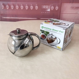 หม้อ Ruyi กับขวดแก้วอเนกประสงค์ Tea Ball Teapot สแตนเลสแก้วกาน้ำชา