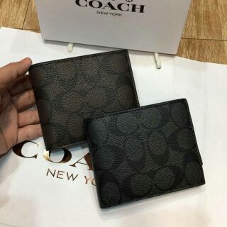 หนังเเท้ทั้งใบ Coach เป๋าตังใบสั้น งานสวยเหมือนเเท้แป๊ะ เเยกไม่ออก