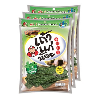 เถ้าแก่น้อย สาหร่ายทอด รสคลาสสิค ขนาด 32 กรัม แพ็ค x 3 ซอง Tao Kae Noi Crispy Seaweed Classic Flavor Size 32 g. Pack x 3