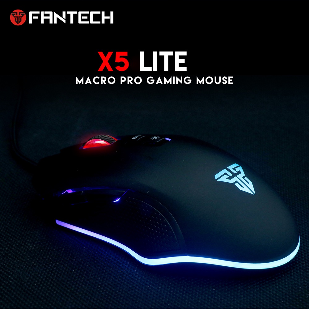 FANTECH เมาส์ รุ่น X5 LITE Optical Macro Key RGB Gaming Mouse เมาส์เกมมิ่ง เม้าส์ ออฟติคอล เมาส์มาโคร เมาส์สาย เม้า