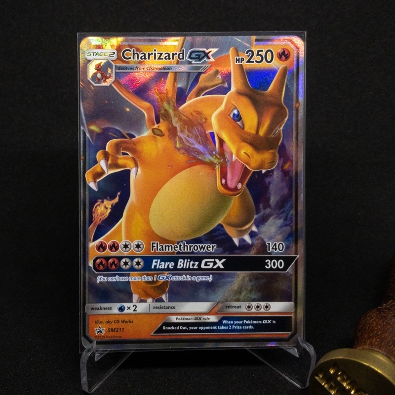 ลิซาร์ดอน GX PROMO การ์ดโปเกมอน SM211 2019 Charizard Pokemon (ภาษาอังกฤษ ลิขสิทธิ์เเท้ 100%)
