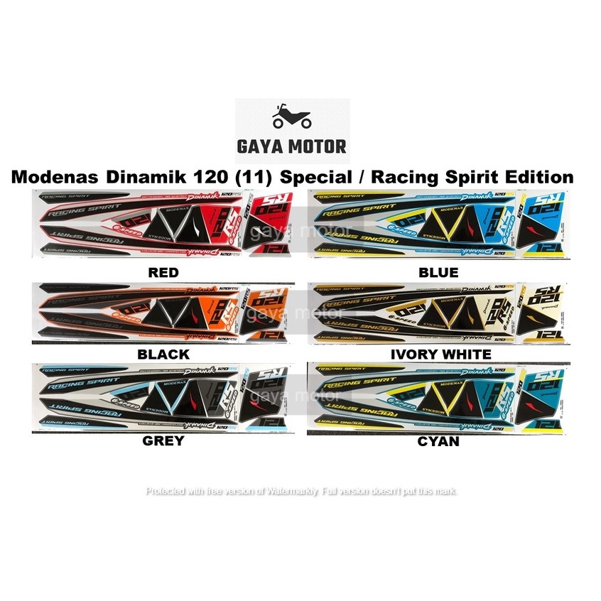 Modenas Dinamik 120 (11) Special / Racing Spirit Edition Body Sticker