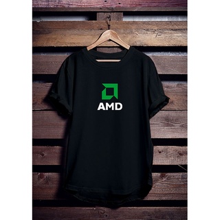 เสื้อยืดผ้าฝ้าย เสื้อยืด พิมพ์ลายโลโก้คอมพิวเตอร์ Amd Distro สําหรับผู้ชาย และผู้หญิง