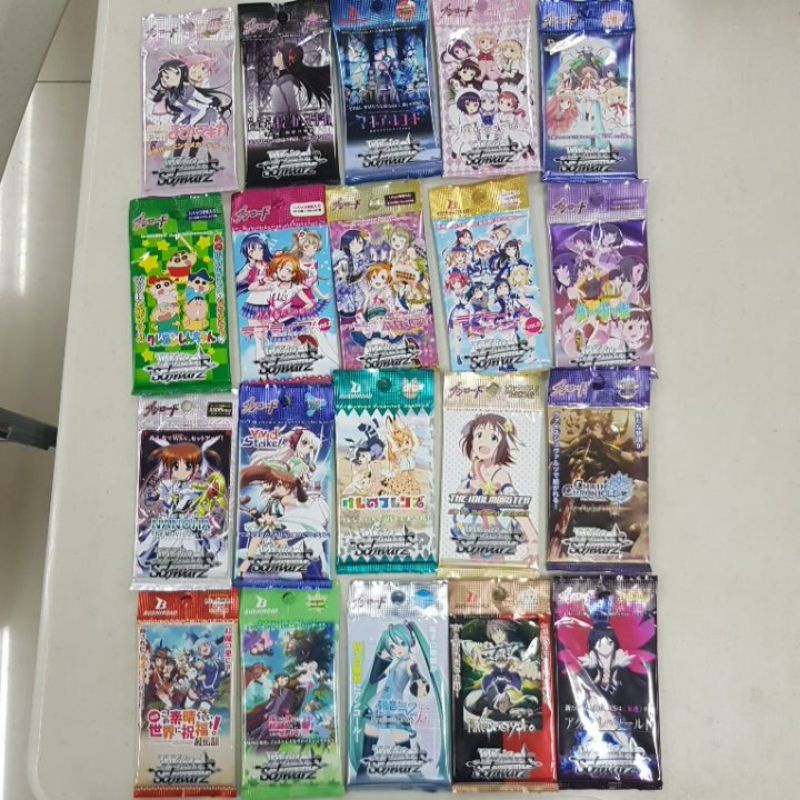 Weiss Schwarz Booster Pack ซองสุ่ม การ์ดอนิเม Weib Schwarz คละรุ่น ชินจัง swordart accelworld nanoha rewrite konosuba