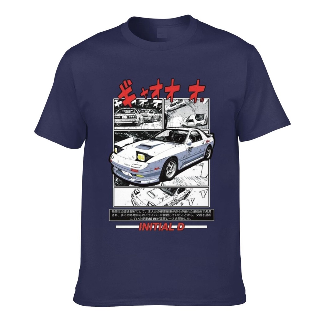 Initial D Ae86 Fc 002 เสื้อยืดแขนสั้นผู้ชาย