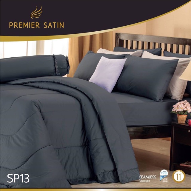 PREMIER SATIN พรีเมียร์ ซาติน ผ้าปูที่นอน 5, 6 ฟุต + ผ้านวม สีพื้น - รูปที่ 5