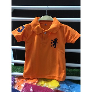 เสื้อโปโลเด็ก อายุ 1-5 ขวบ ลายสิงโต (สีส้ม)