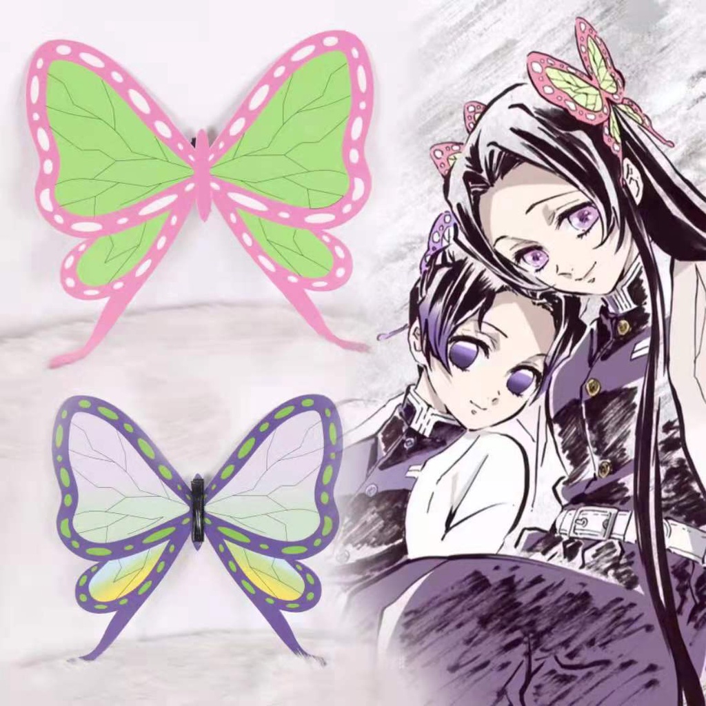 1pcs Anime Shinob Kanao Demon Slayer Kimetsu No Yaiba Kanawo Tsuyuri Kochou Shinobu Kanao Butterfly Hairpin props Access