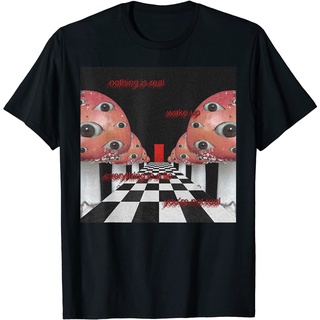 ROUND คอลูกเรือเสื้อยืด พิมพ์ลาย Weirdcore Aesthetic Mushroom Eyes สวยงาม สําหรับผู้ชาย-4XL