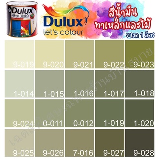 Dulux สีน้ำมัน ดูลักซ์ กลอสฟินิช กลิ่นอ่อนพิเศษ สีเขียว ขนาด 1ลิตร สีทาเหล็ก สีทาไม้ สีทาวงกบ ประตู ทารั้วเหล็ก ICI