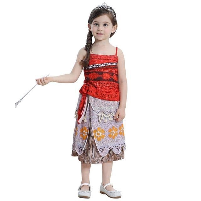 Milanberry MOANA SET GIRLS CLOTHES PRINCESS COSTUME PARTY DRESS KIDS PRINCES DRESS